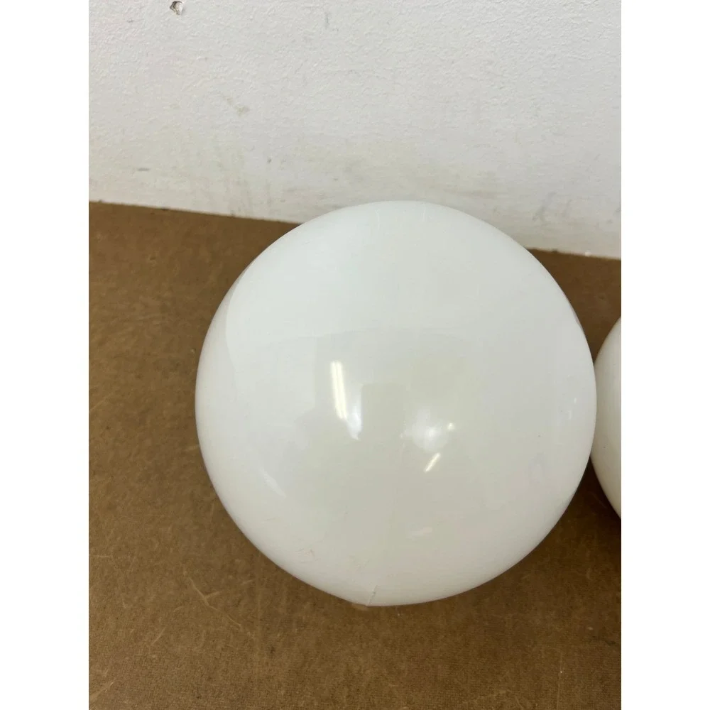 Vintage White Milk Glass Globe Lamp Shades 6